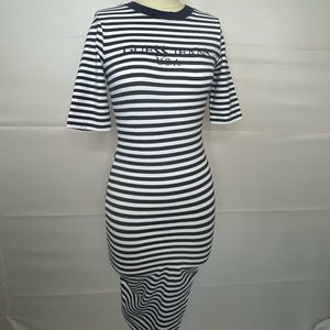 Guess Jeans embroidered label midi dress.